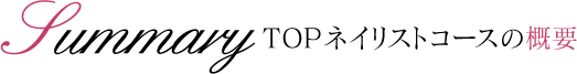 TOPネイリストコースの概要