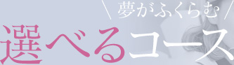 夢がふくらむ選べるコース